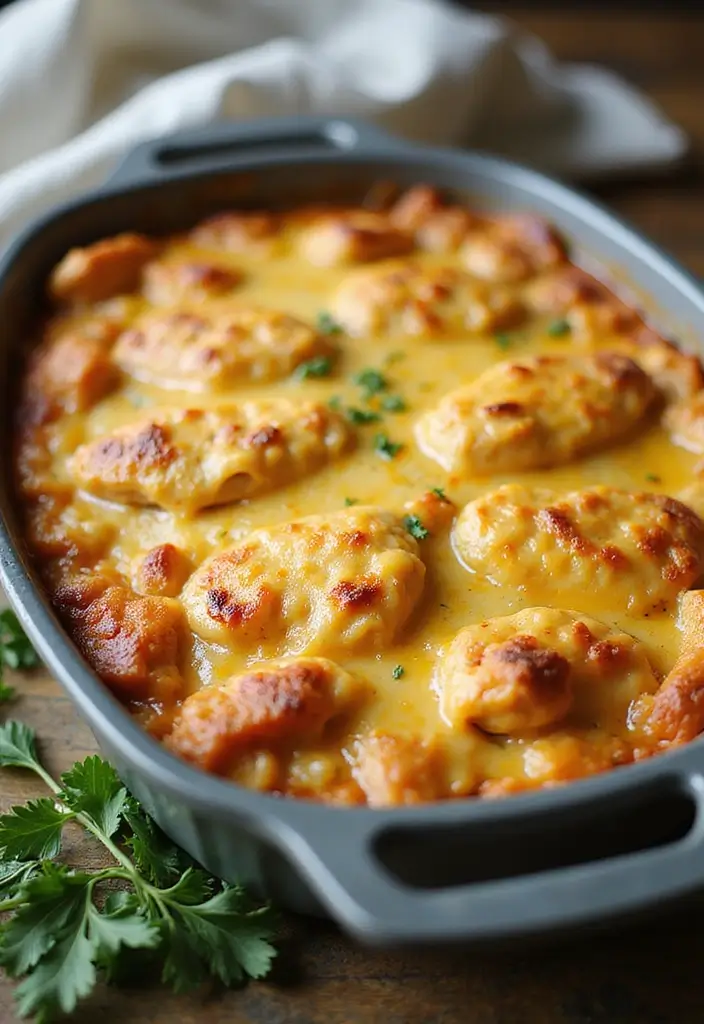 25 Easy Keto Chicken Breast Recipes That Save Time - 13. Cheesy Chicken Casserole