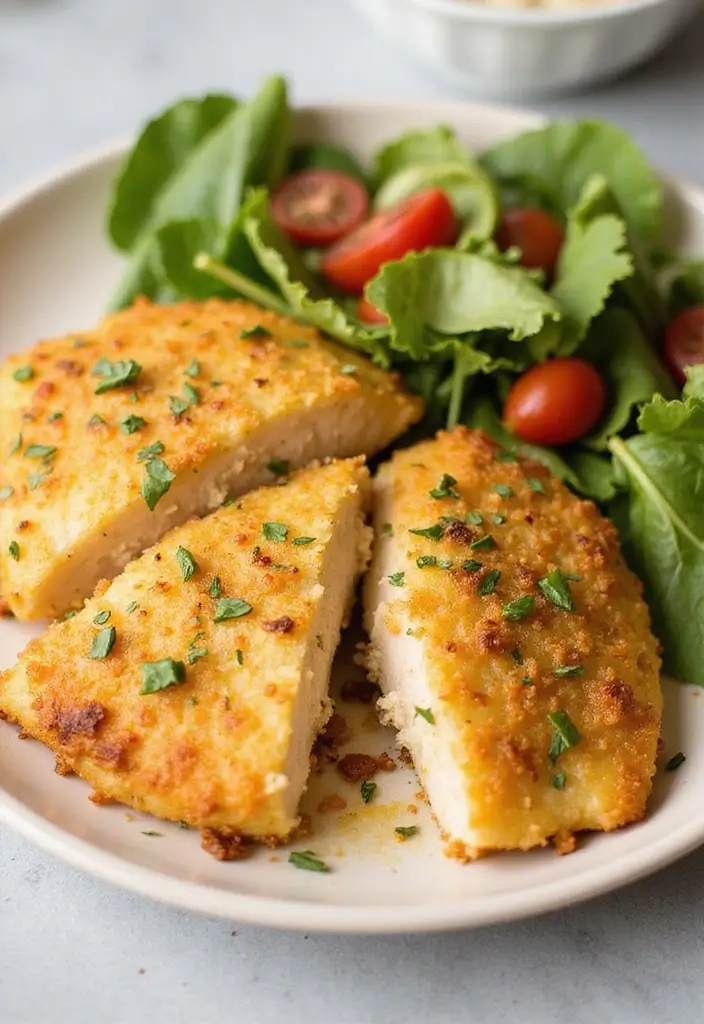 25 Easy Keto Chicken Breast Recipes That Save Time - 16. Parmesan Crusted Chicken