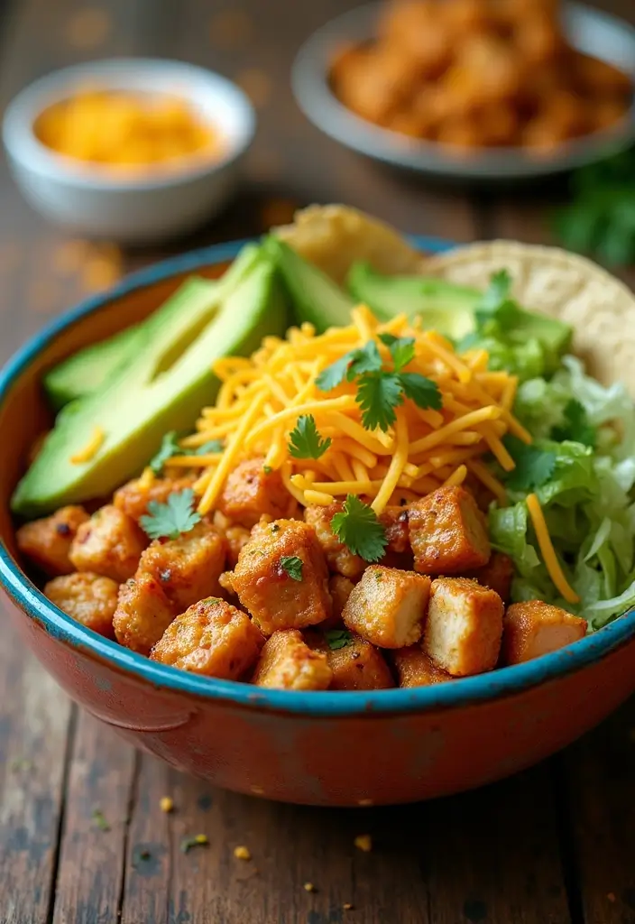 25 Easy Keto Chicken Breast Recipes That Save Time - 17. Chicken Taco Bowl