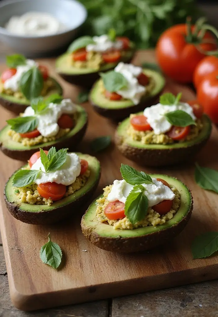 25 Easy Keto Recipes Dinner Ready in No Time - 15. Caprese Stuffed Avocados