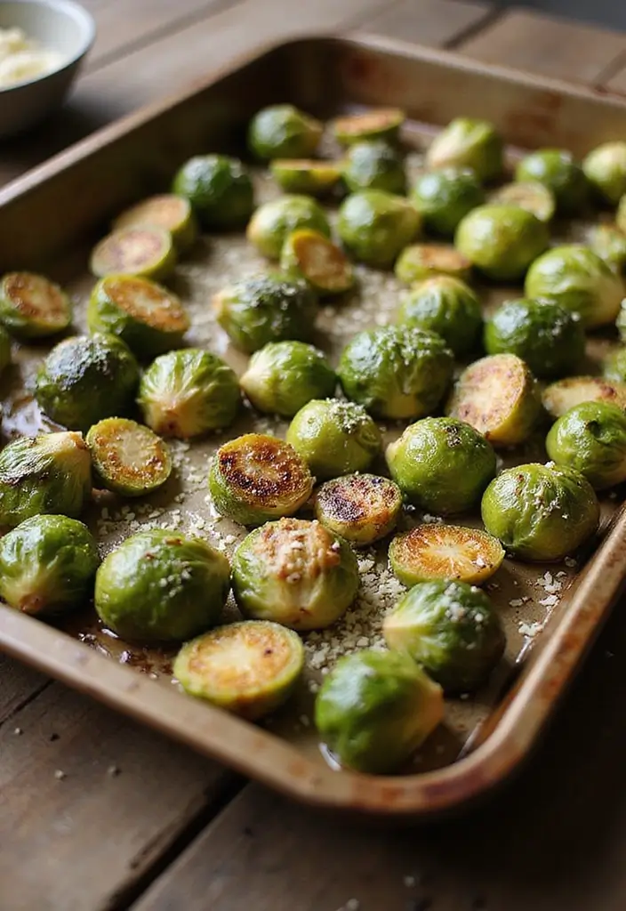 25 Easy Keto Recipes Dinner Ready in No Time - 23. Garlic Parmesan Brussels Sprouts