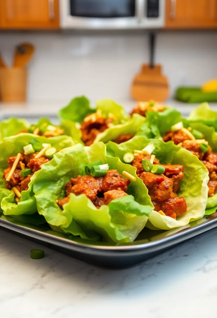 25 Easy Keto Recipes Dinner Ready in No Time - 24. BBQ Chicken Lettuce Wraps