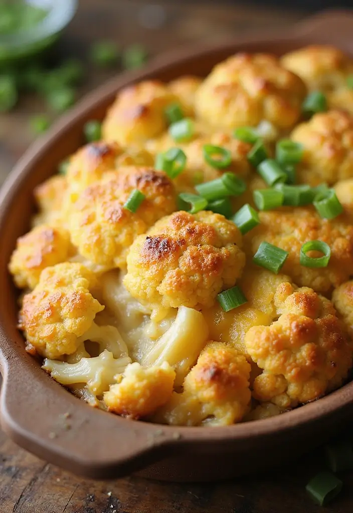 25 Easy Keto Recipes Dinner Ready in No Time - 6. Cheesy Cauliflower Casserole