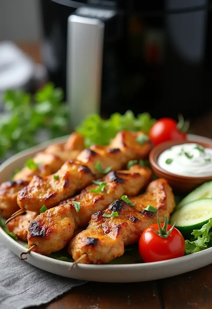 25 Keto Chicken Air Fryer Recipes Crispy and Low Carb 10 25 Keto Chicken Air Fryer Recipes Crispy and Low Carb - 10. Greek Chicken Souvlaki