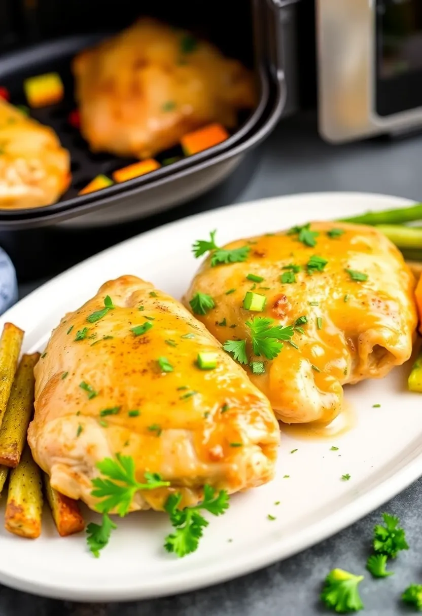 25 Keto Chicken Air Fryer Recipes Crispy and Low Carb 15 25 Keto Chicken Air Fryer Recipes Crispy and Low Carb - 15. Garlic Butter Chicken Thighs