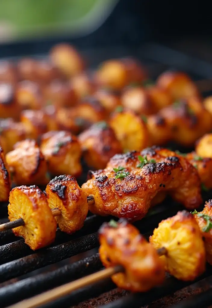 25 Keto Chicken and Cauliflower Recipes Flavorful and Filling - 14. BBQ Chicken and Cauliflower Skewers