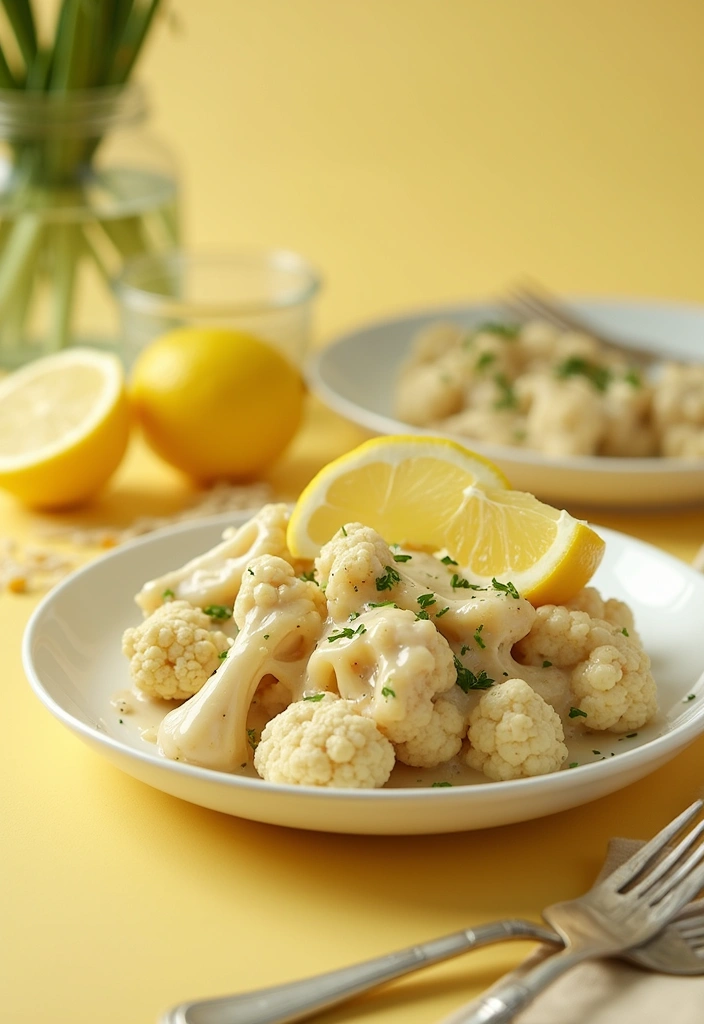 25 Keto Chicken and Cauliflower Recipes Flavorful and Filling - 16. Creamy Lemon Chicken and Cauliflower