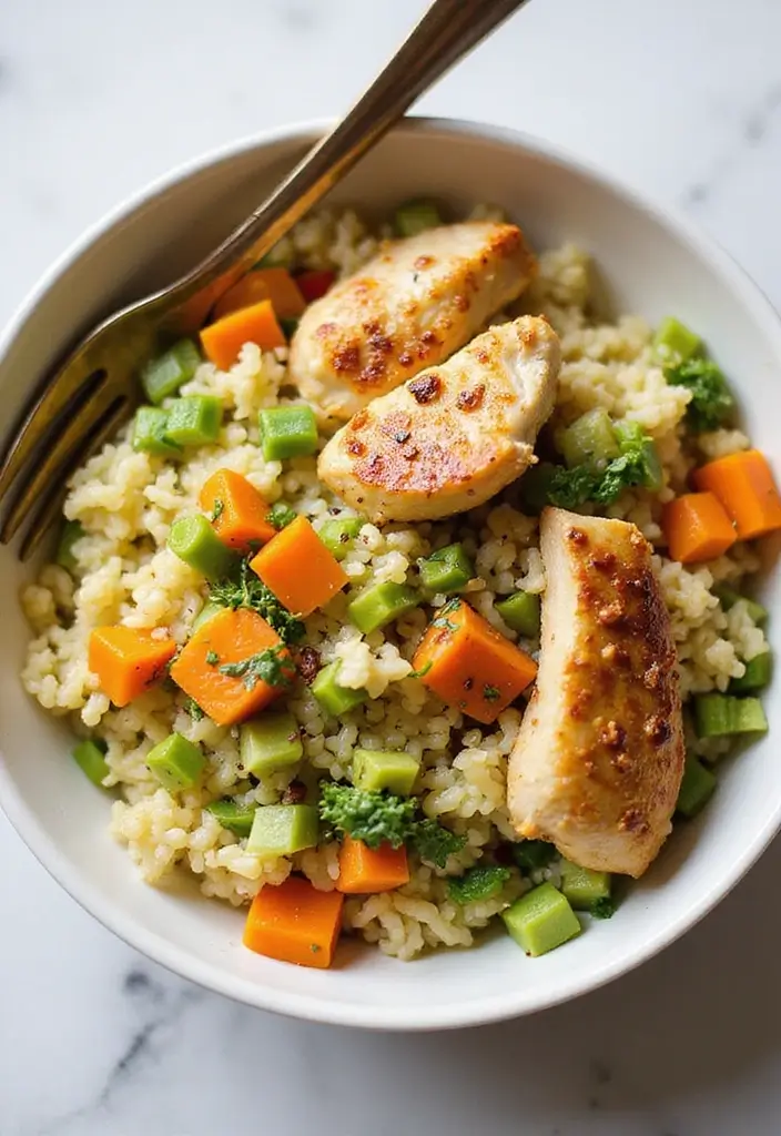 25 Keto Chicken and Cauliflower Recipes Flavorful and Filling - 3. Chicken Cauliflower Rice Bowl