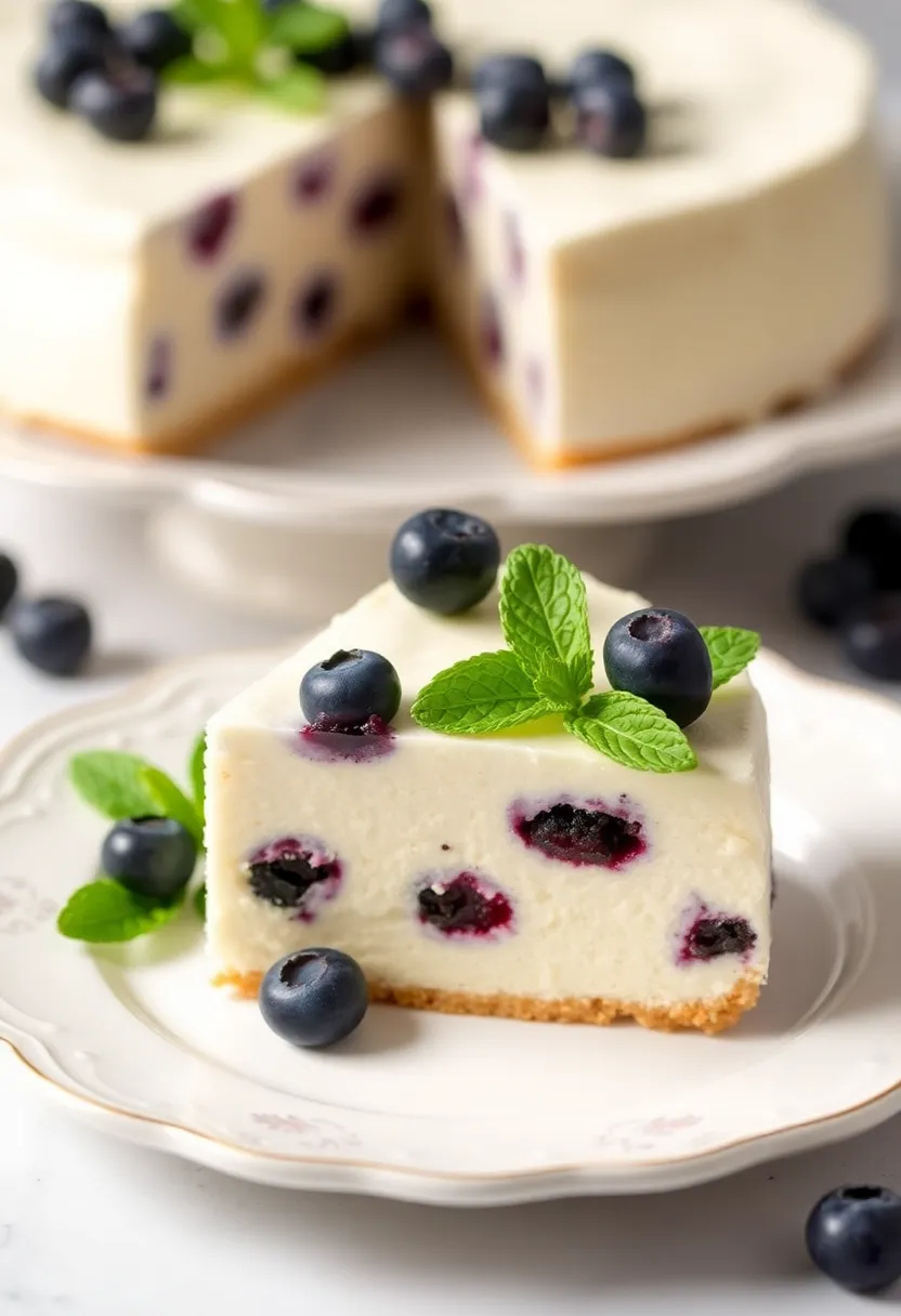 25 Keto Cream Cheese Recipes Desserts You’ll Want to Save - 15. Keto Blueberry Cream Cheese Cake