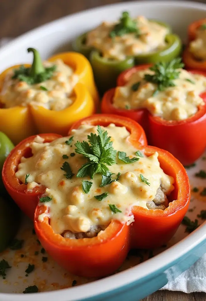 25 Keto Cream Cheese Recipes: Savory and Sweet Delights - 2. Savory Cream Cheese Stuffed Peppers