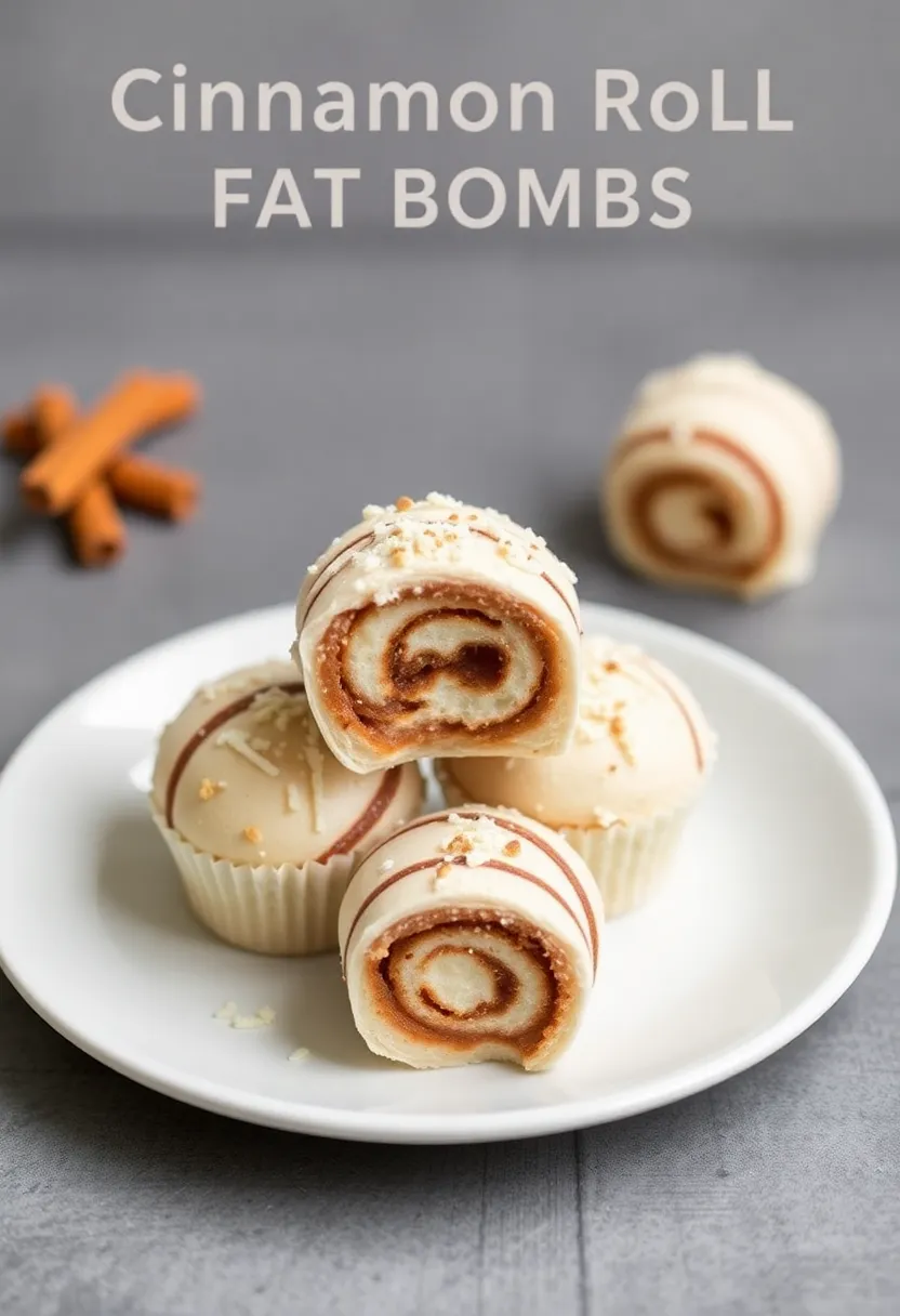 25 Keto Dessert Recipes 3 Ingredients or Less - 18. Cinnamon Roll Fat Bombs