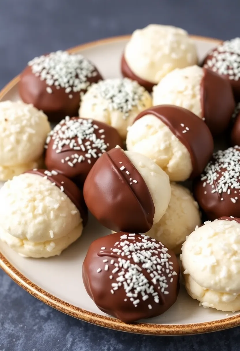 25 Keto Dessert Recipes 3 Ingredients or Less - 23. Chocolate Dipped Coconut Macaroons