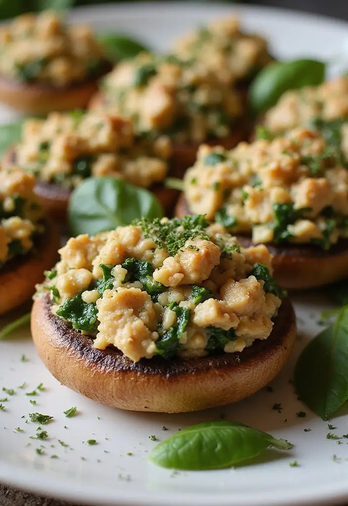 25 Keto Ground Chicken Recipes Quick and Healthy 10 25 Keto Ground Chicken Recipes Quick and Healthy - 10. Ground Chicken and Spinach Stuffed Mushrooms