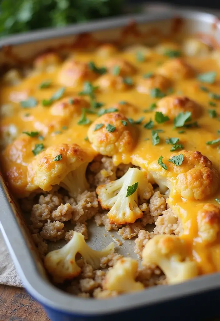 25 Keto Ground Chicken Recipes Quick and Healthy 14 25 Keto Ground Chicken Recipes Quick and Healthy - 14. Ground Chicken and Cauliflower Bake