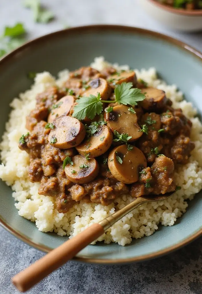 25 Keto Ground Chicken Recipes Quick and Healthy 23 25 Keto Ground Chicken Recipes Quick and Healthy - 23. Ground Chicken and Mushroom Stroganoff