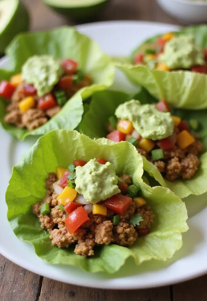 25 Keto Ground Chicken Recipes Quick and Healthy 6 25 Keto Ground Chicken Recipes Quick and Healthy - 6. Ground Chicken Tacos with Avocado Cream