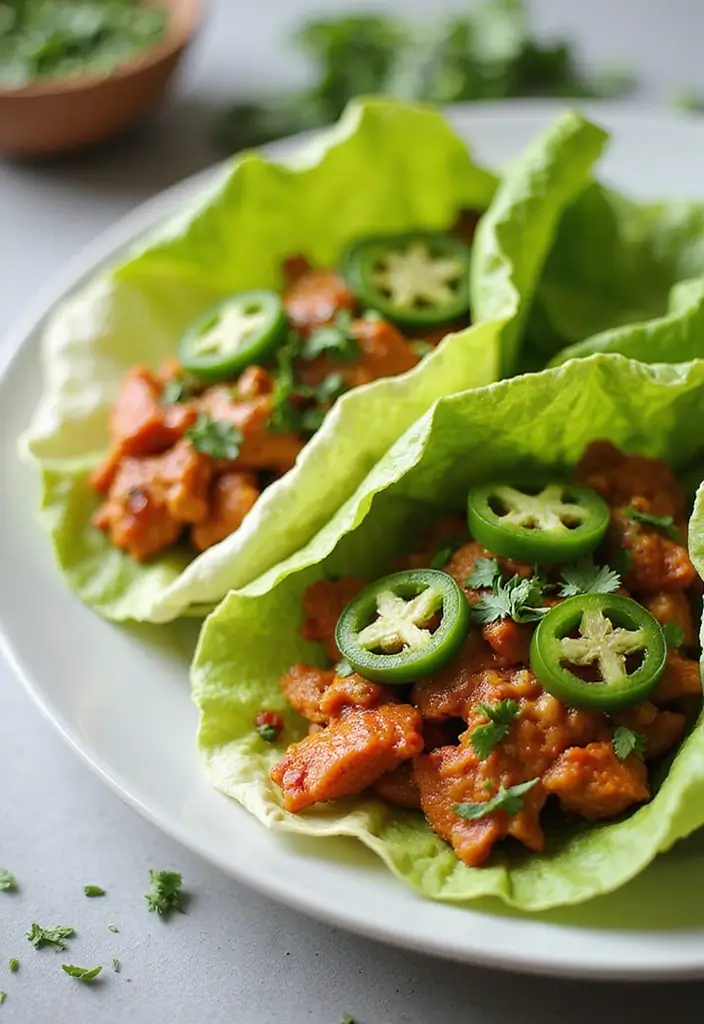 25 Keto Ground Turkey Recipes That Are Budget Friendly - 16. Spicy Turkey Lettuce Wraps
