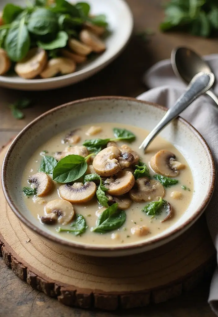 25 Keto Instant Pot Recipes Quick and Comforting 7 25 Keto Instant Pot Recipes Quick and Comforting - 7. Creamy Mushroom and Spinach Soup
