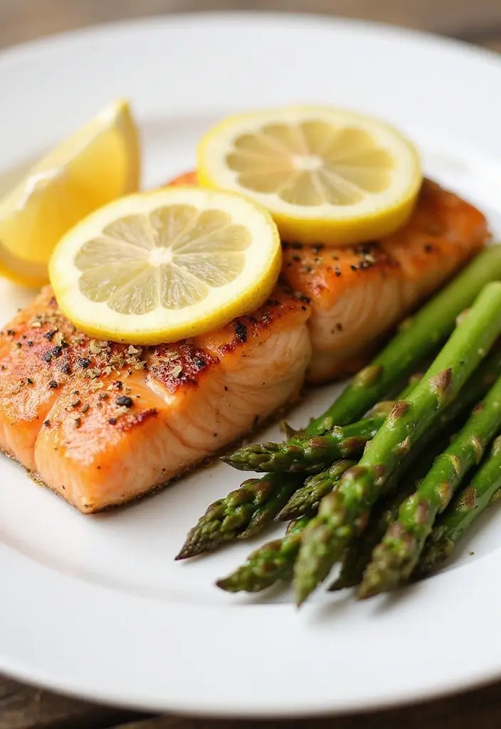 25 Keto Recipes for One Person: Quick and Easy Meals for Busy Professionals 16 25 Keto Recipes for One Person: Quick and Easy Meals for Busy Professionals - 16. Baked Salmon with Asparagus