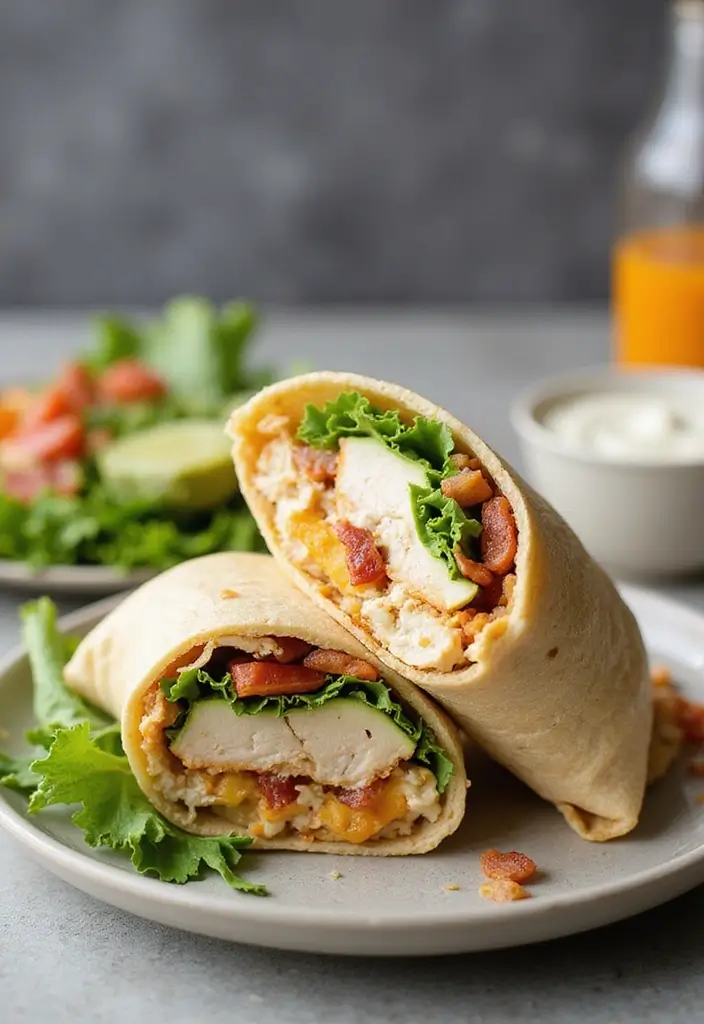 25 Keto Rotisserie Chicken Recipes Fast and Tasty - 14. Chicken Bacon Ranch Wraps