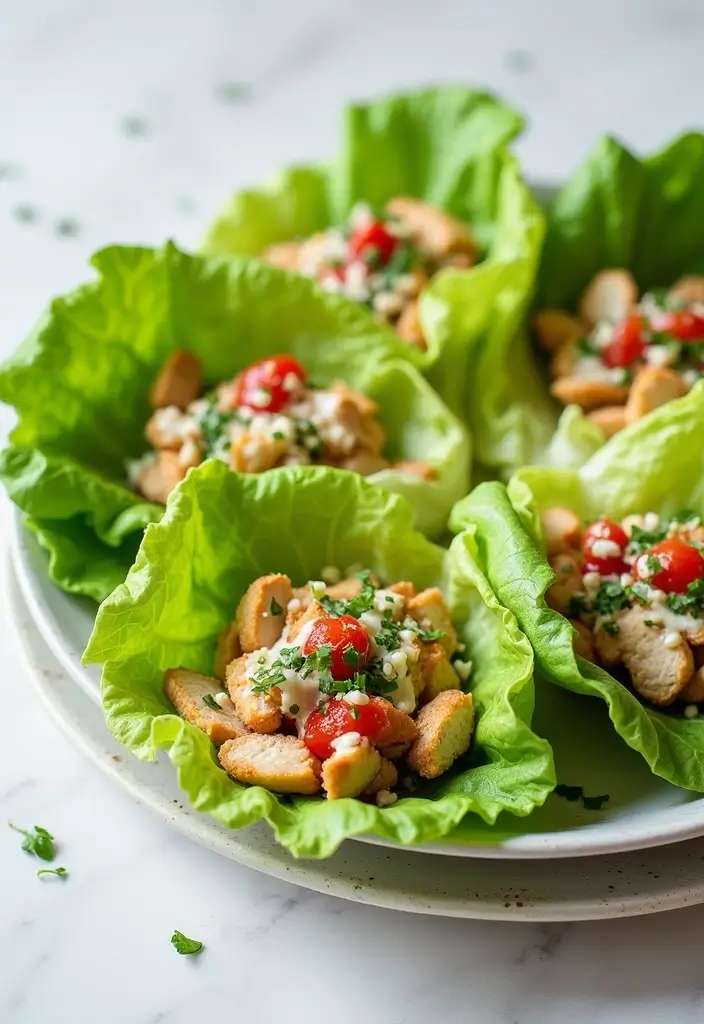 25 Keto Rotisserie Chicken Recipes Fast and Tasty - 4. Chicken Caesar Lettuce Wraps