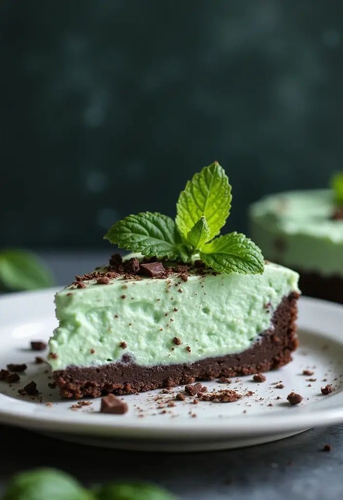 25 No Bake Keto Cheesecake Recipes That Always Impress - 11. Mint Chocolate Chip No Bake Keto Cheesecake