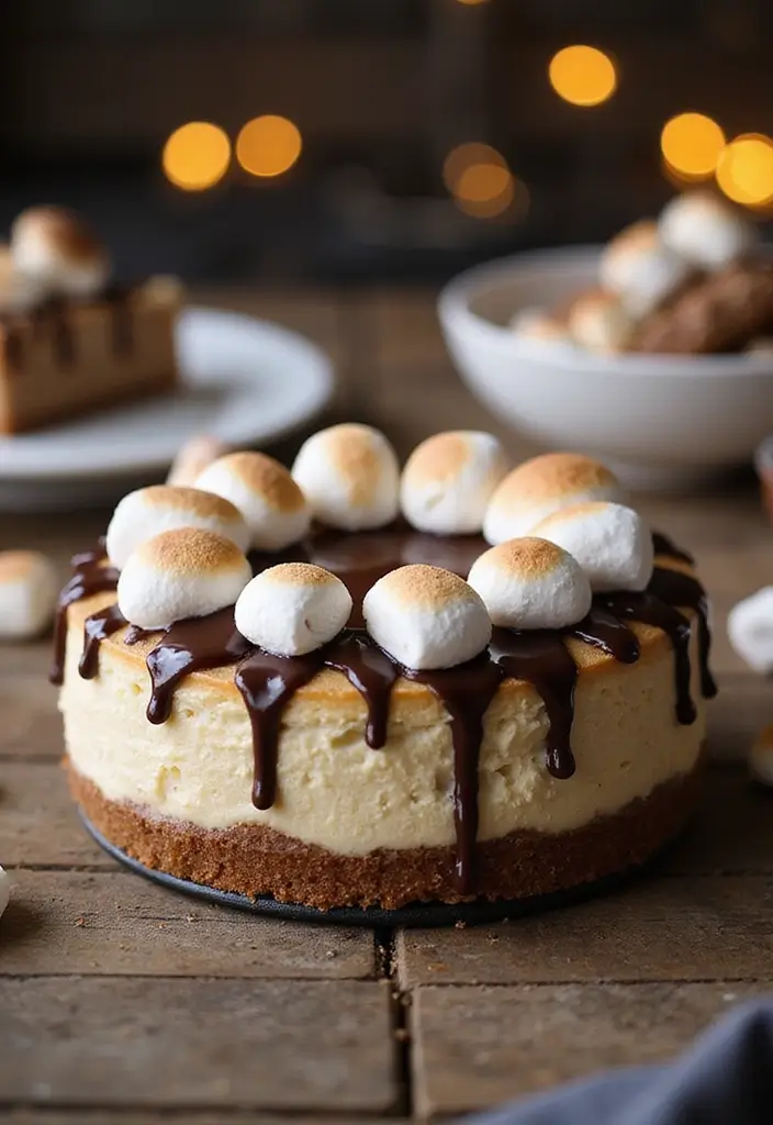 25 No Bake Keto Cheesecake Recipes That Always Impress - 14. S'mores No Bake Keto Cheesecake