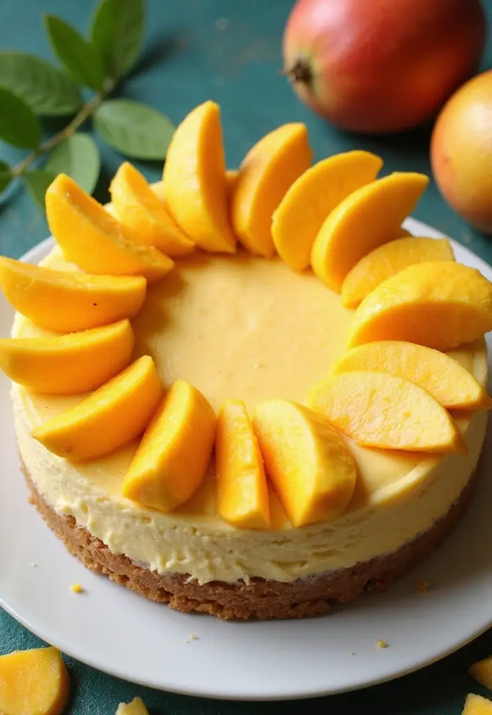 25 No Bake Keto Cheesecake Recipes That Always Impress - 16. Tropical Mango No Bake Keto Cheesecake