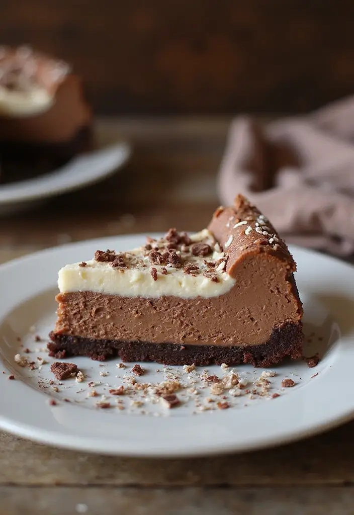 25 No Bake Keto Cheesecake Recipes That Always Impress - 24. Chocolate Coconut No Bake Keto Cheesecake