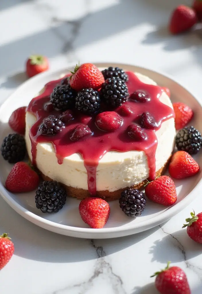 25 No Bake Keto Cheesecake Recipes That Always Impress - 3. Berry Bliss No Bake Keto Cheesecake