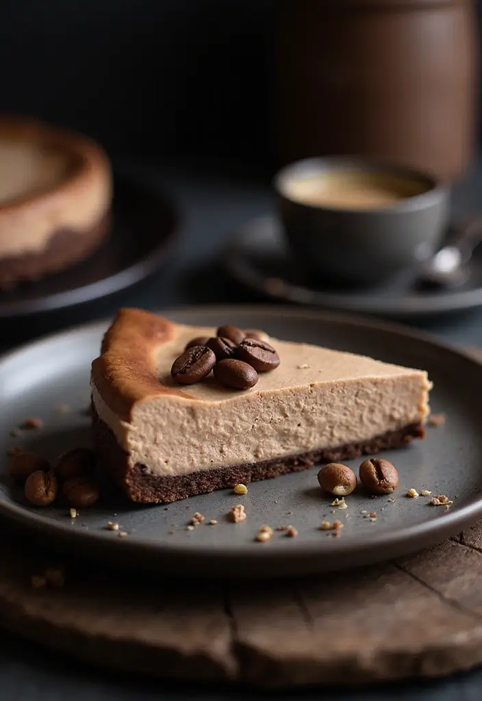 25 No Bake Keto Cheesecake Recipes That Always Impress - 6. Mocha Hazelnut No Bake Keto Cheesecake