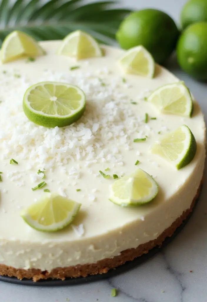 25 No Bake Keto Cheesecake Recipes That Always Impress - 7. Coconut Lime No Bake Keto Cheesecake