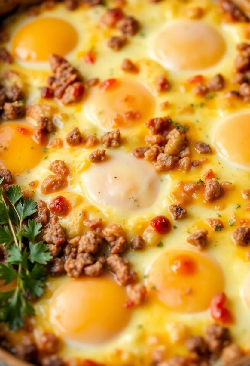 26 Easy Keto Ground Beef Recipes Family Friendly - 19. Beef and Cheese Breakfast Casserole