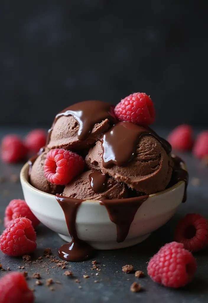 27 Dash My Pint Ice Cream Maker Recipes Keto and Delicious - 12. Dark Chocolate Raspberry Swirl