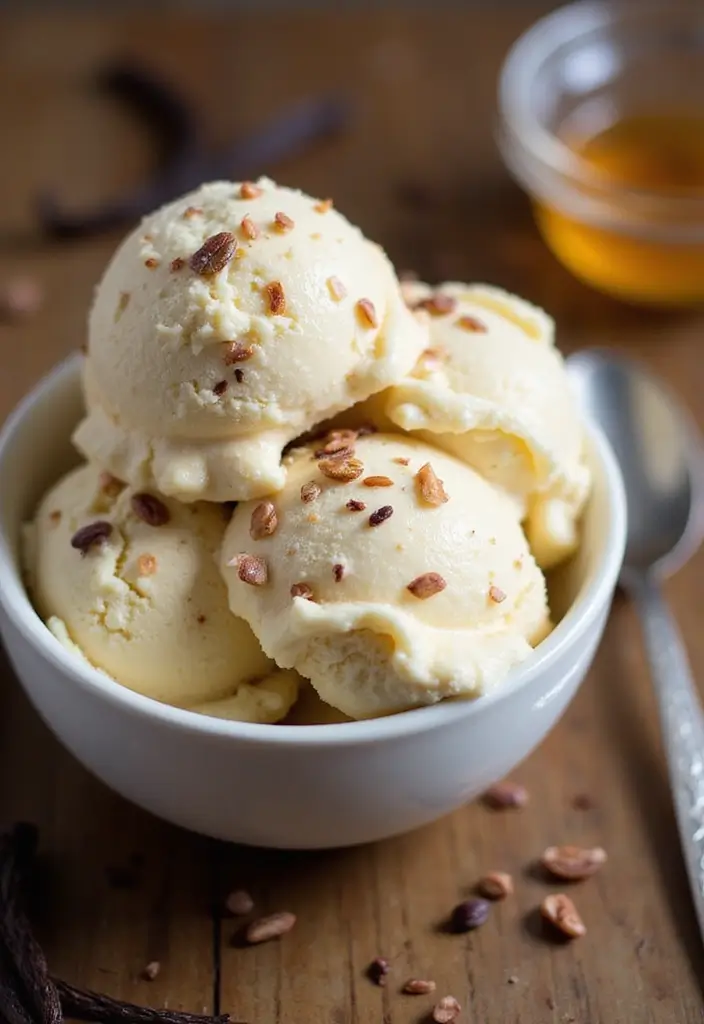 27 Dash My Pint Ice Cream Maker Recipes Keto and Delicious - 18. Honey Vanilla Bean Ice Cream