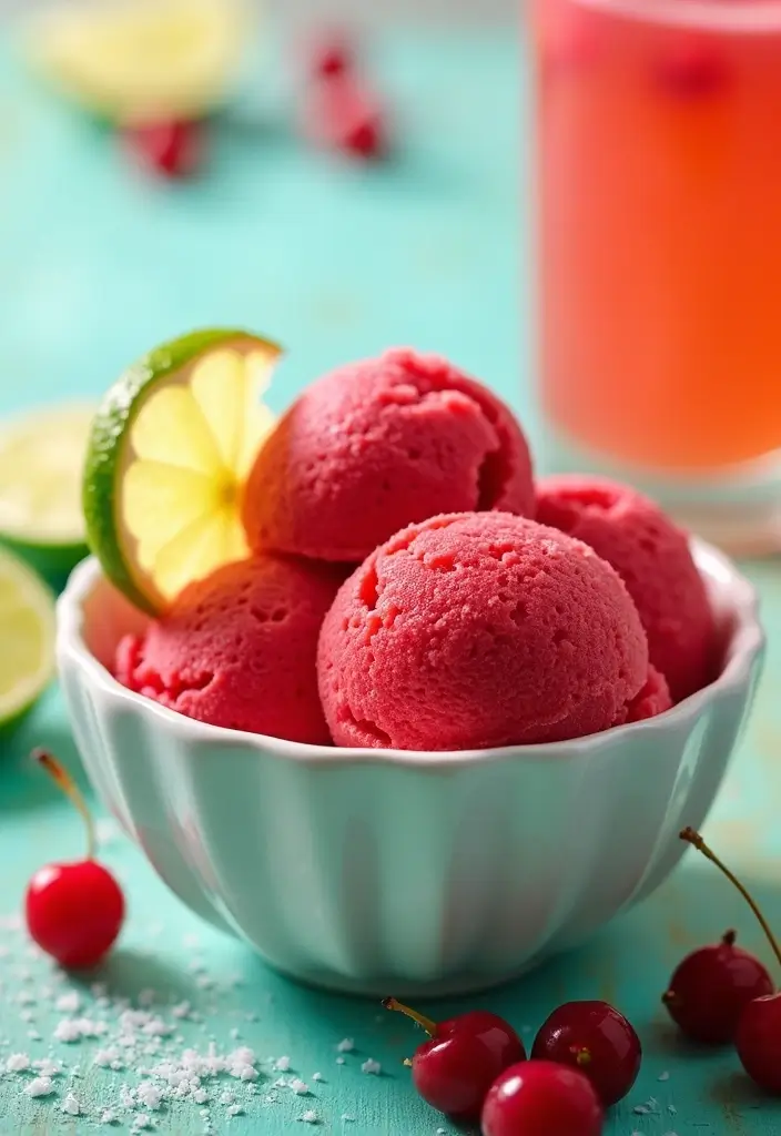 27 Dash My Pint Ice Cream Maker Recipes Keto and Delicious - 22. Cherry Limeade Sorbet