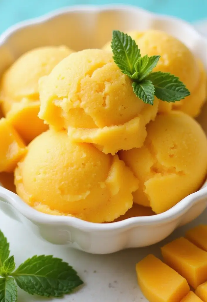 27 Dash My Pint Ice Cream Maker Recipes Keto and Delicious - 26. Tropical Mango Sorbet