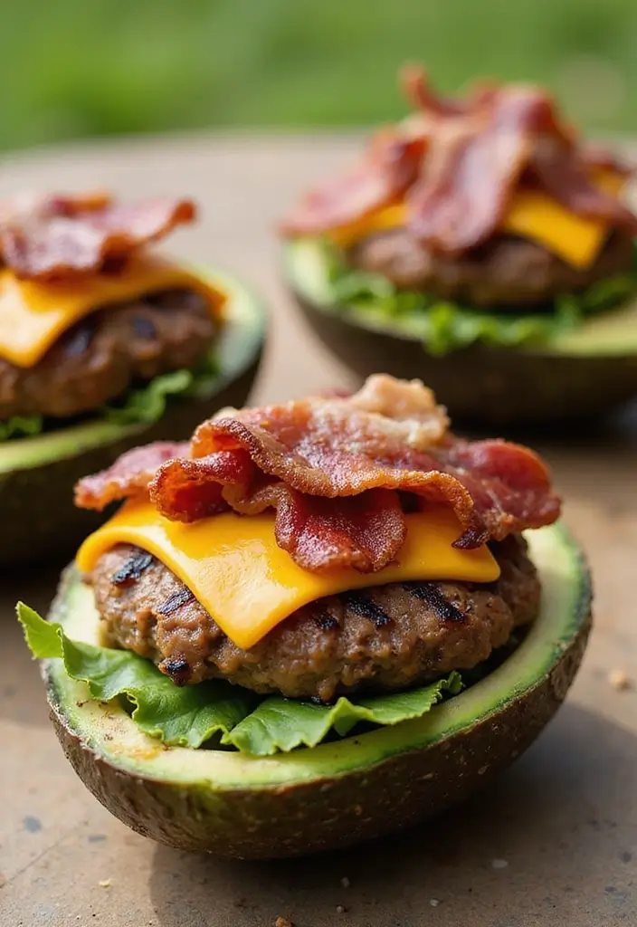 27 Keto 4th of July Recipes Festive and Delicious - 1. Keto Grilled Burgers with Avocado
