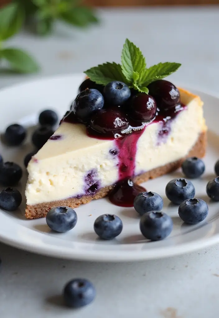 27 Keto 4th of July Recipes Festive and Delicious - 10. Keto Blueberry Cheesecake