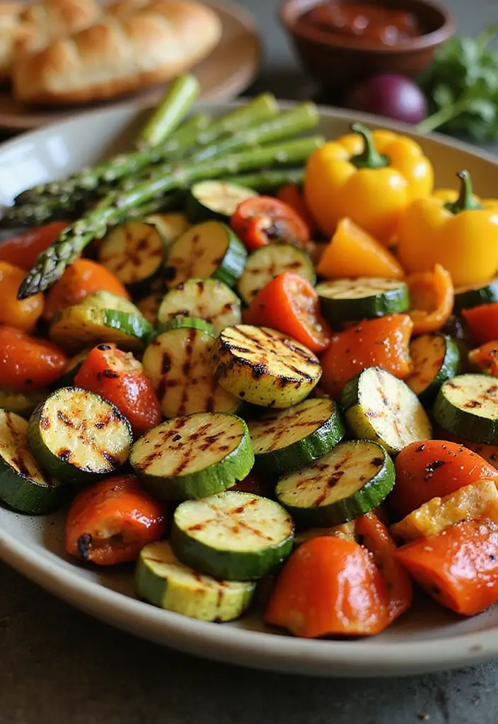 27 Keto 4th of July Recipes Festive and Delicious - 14. Keto Grilled Veggie Platter