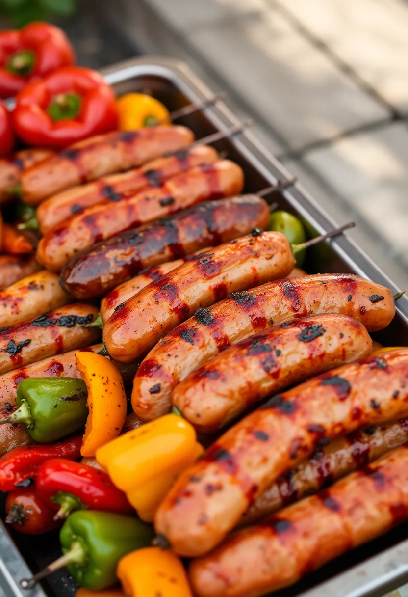 27 Keto 4th of July Recipes Festive and Delicious - 22. Grilled Sausage and Peppers