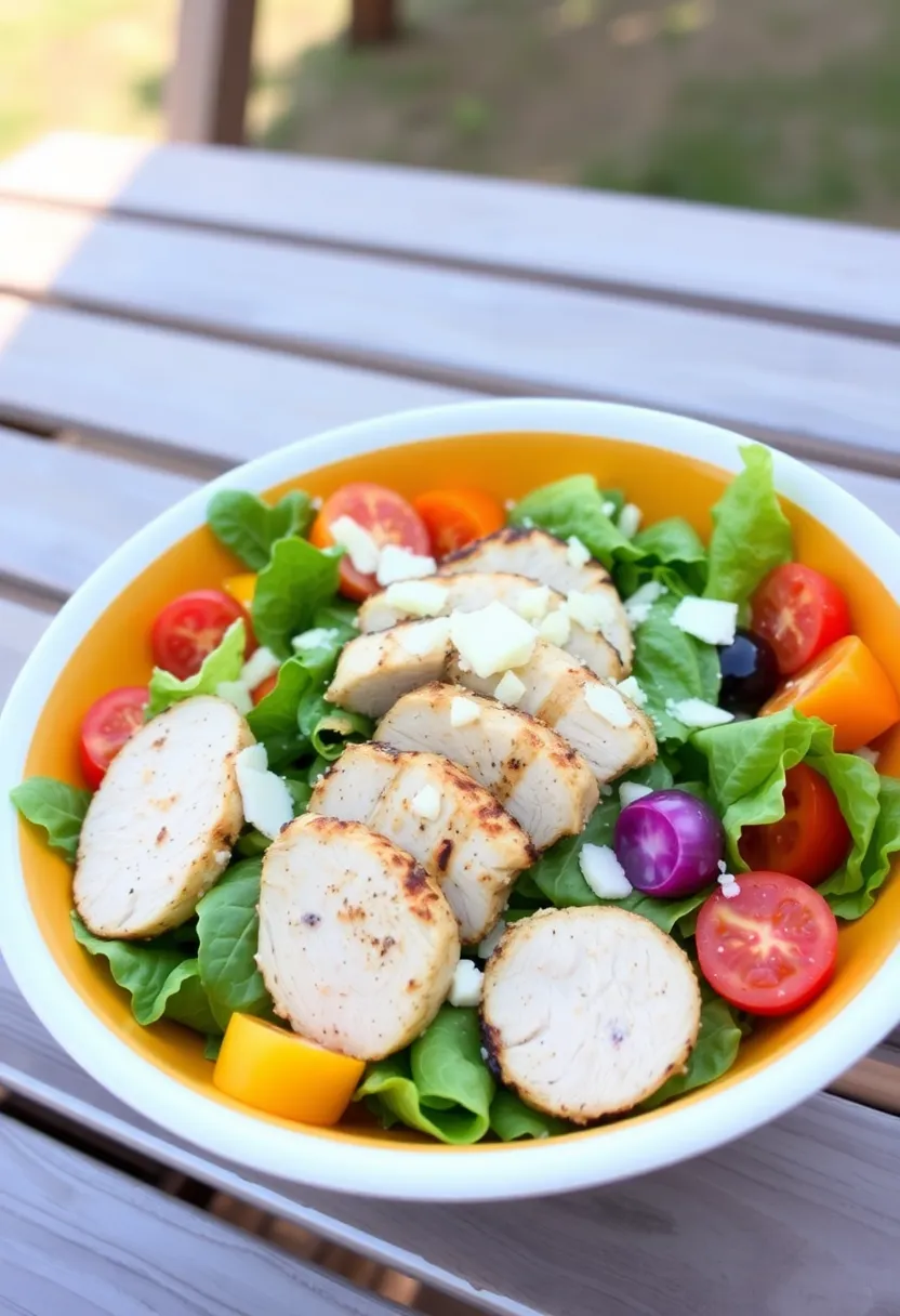 27 Keto 4th of July Recipes Festive and Delicious - 24. Grilled Chicken Caesar Salad