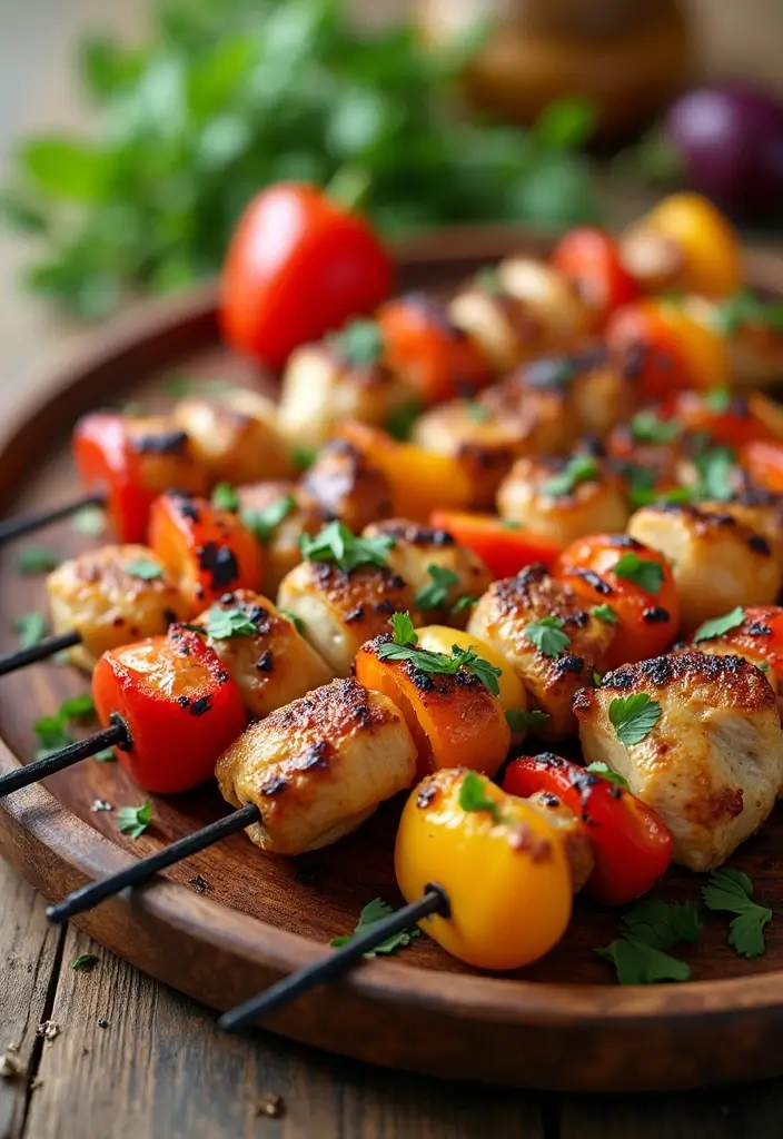 27 Keto 4th of July Recipes Festive and Delicious - 4. Keto Barbecue Chicken Skewers
