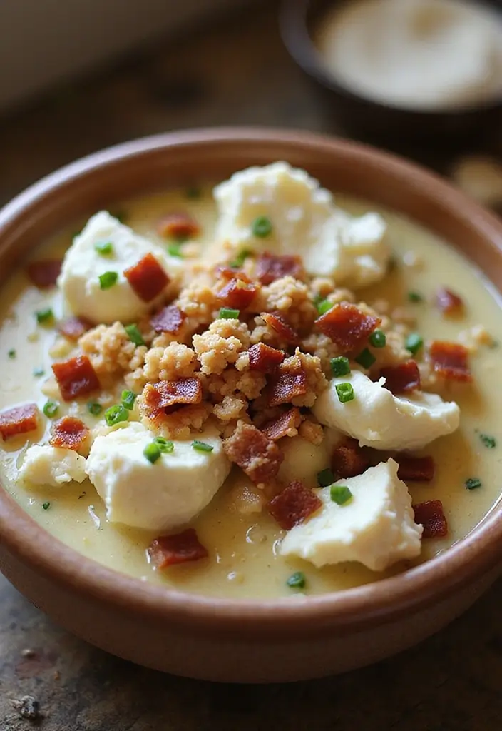 27 Keto Cottage Cheese Recipes Breakfast Approved - 10. Cottage Cheese and Bacon Bowl