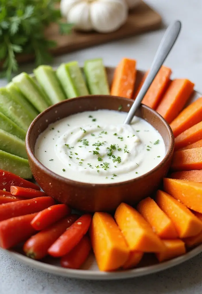 27 Keto Kid-Friendly Recipes the Whole Family Will Eat - 13. Creamy Garlic Ranch Dip