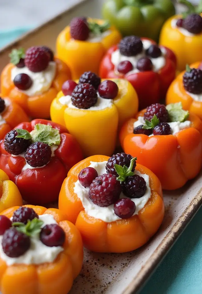 28 Keto Brunch Recipes for a Crowd Everyone Will Enjoy 15 28 Keto Brunch Recipes for a Crowd Everyone Will Enjoy - 15. Berry and Cream Cheese Stuffed Peppers