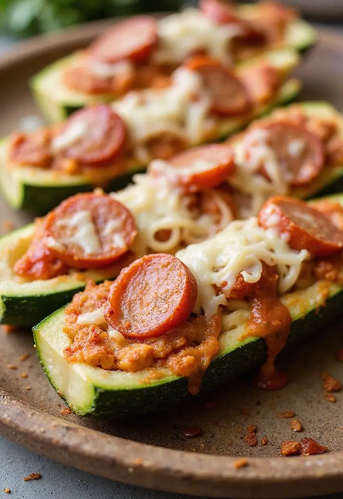 28 Keto Brunch Recipes for a Crowd Everyone Will Enjoy 23 28 Keto Brunch Recipes for a Crowd Everyone Will Enjoy - 23. Pepperoni Pizza Zucchini Boats