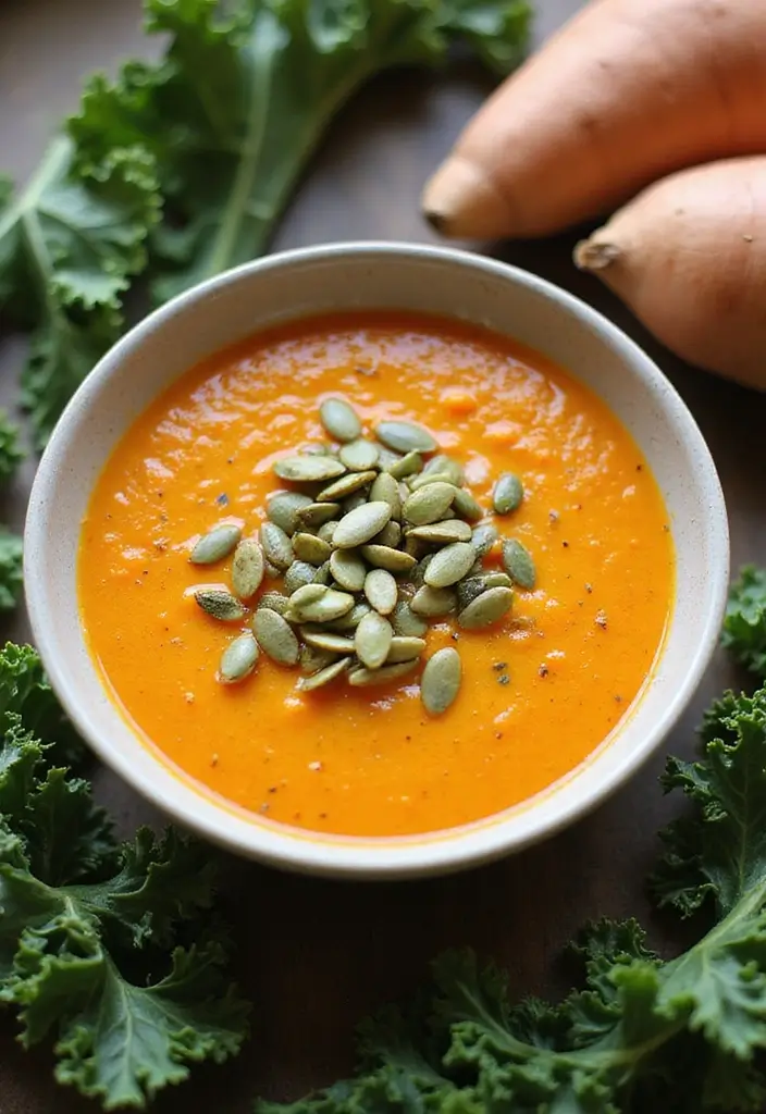 29 Keto Crockpot Soup Recipes Cozy and Comforting 18 29 Keto Crockpot Soup Recipes Cozy and Comforting - 18. Sweet Potato and Kale Soup