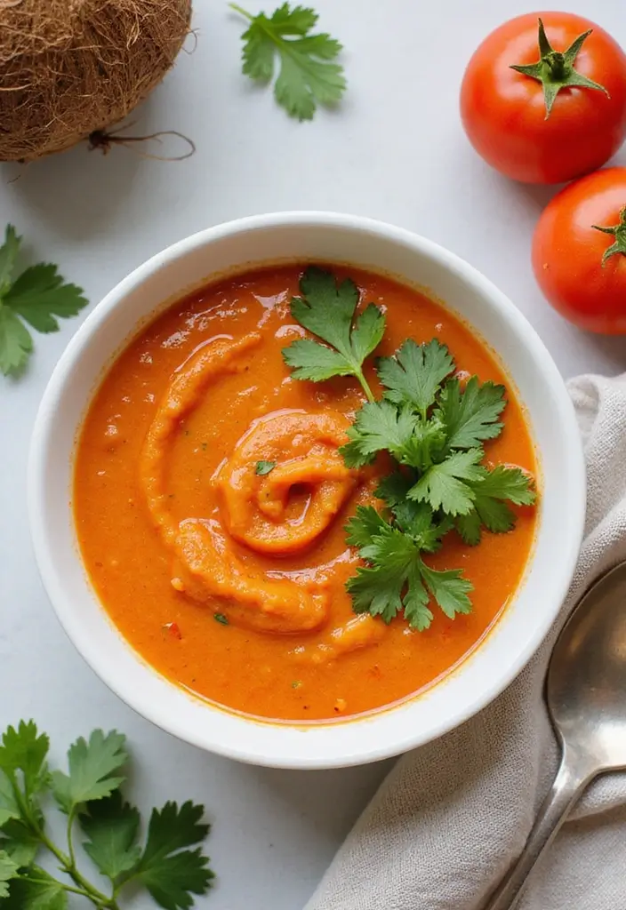 29 Keto Crockpot Soup Recipes Cozy and Comforting 19 29 Keto Crockpot Soup Recipes Cozy and Comforting - 19. Savory Coconut Tomato Soup