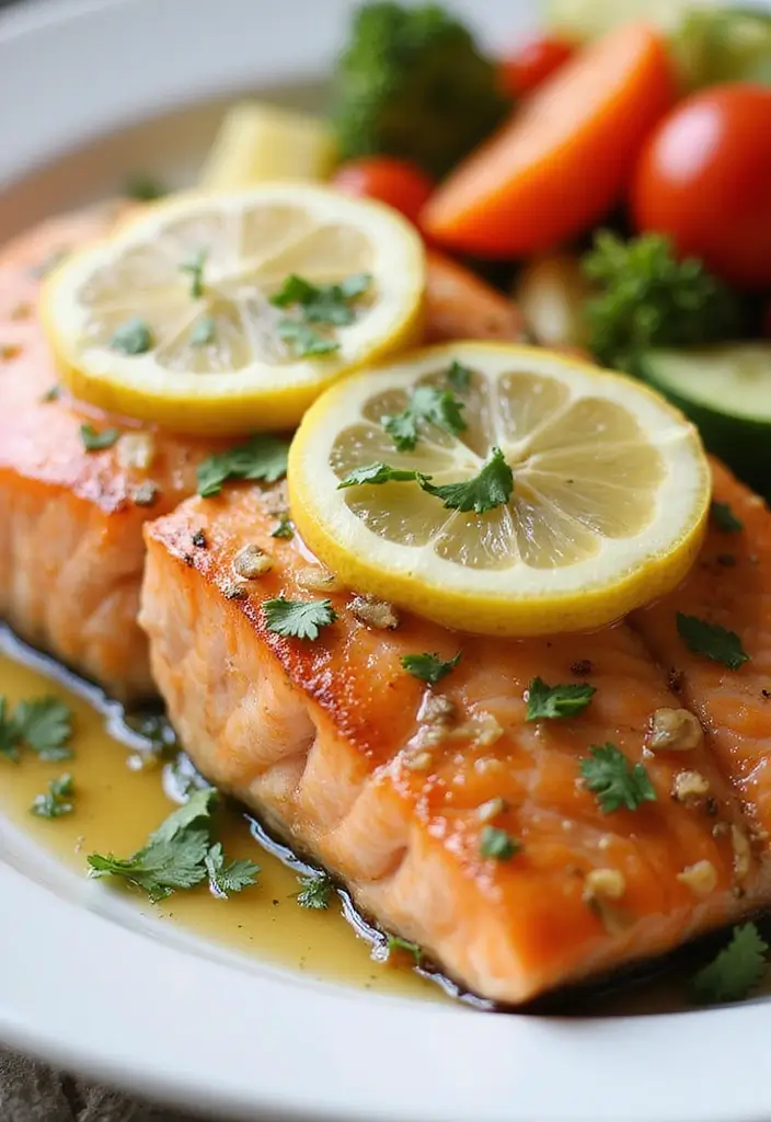 30 Cheap Keto Dinner Recipes That Save Money - 10. Baked Lemon Garlic Salmon